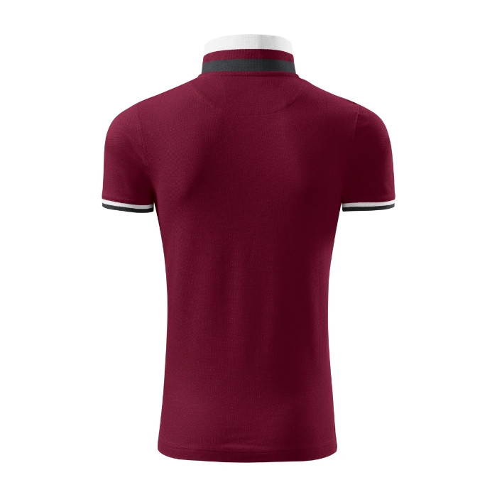 Polo homme Collar Up 256 - garnet