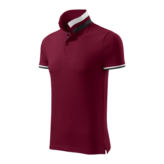 Polo homme Collar Up 256 - garnet