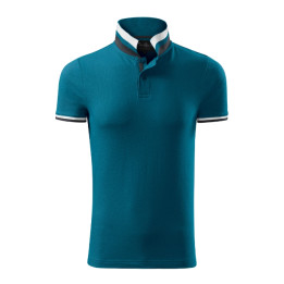 Polo homme Collar Up 256 - bleu pétrole