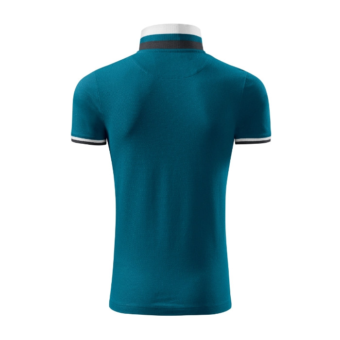 Polo homme Collar Up 256 - bleu pétrole