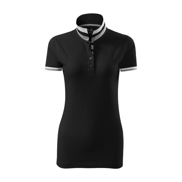 Polo femme Collar Up 257 - noir