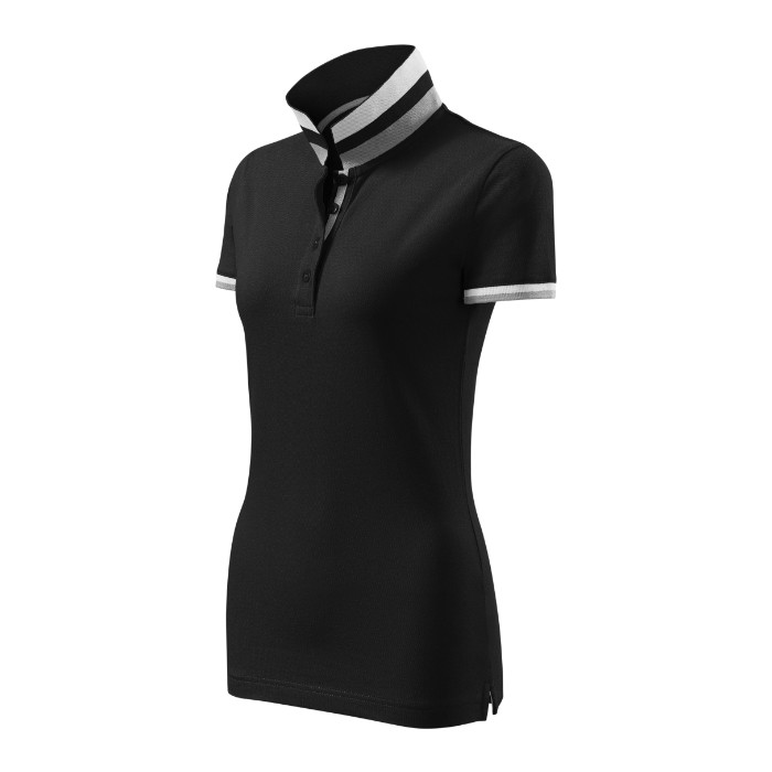 Polo femme Collar Up 257 - noir