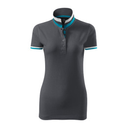 Polo femme Collar Up 257 - light anthracite