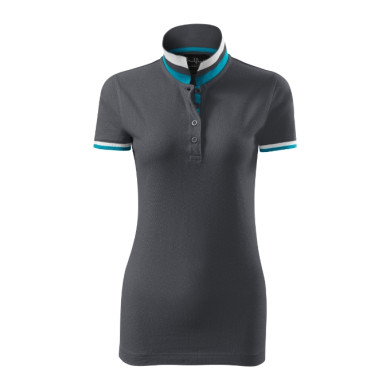 Polo femme Collar Up 257 - light anthracite
