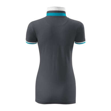 Polo femme Collar Up 257 - light anthracite