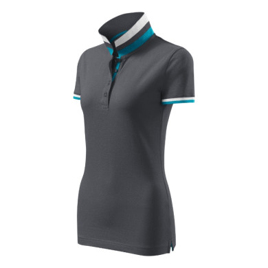 Polo femme Collar Up 257 - light anthracite