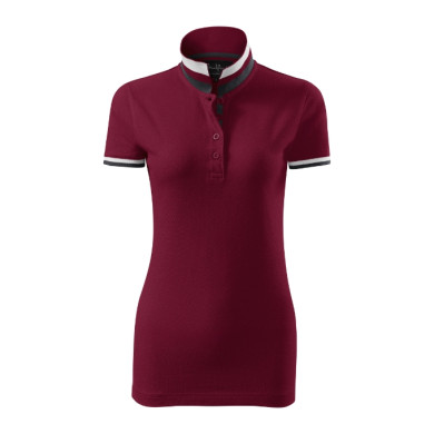 Polo femme Collar Up 257 - garnet