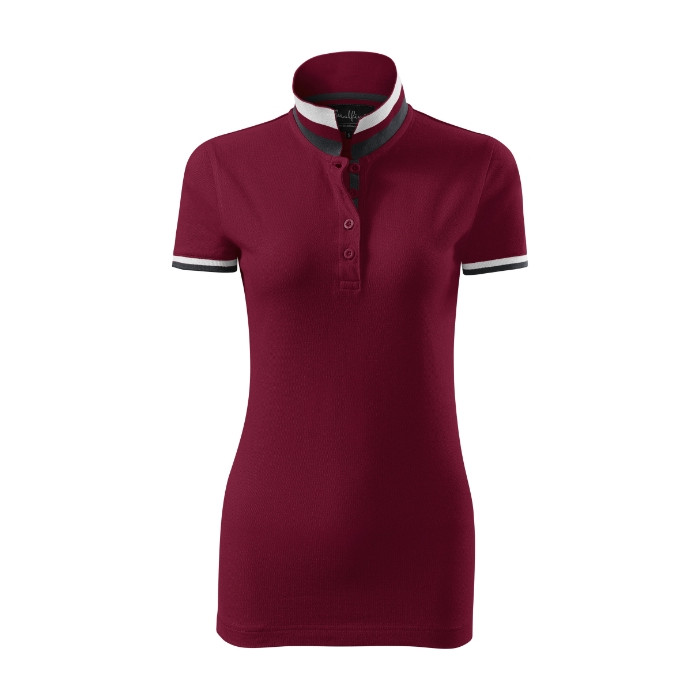 Polo femme Collar Up 257 - garnet