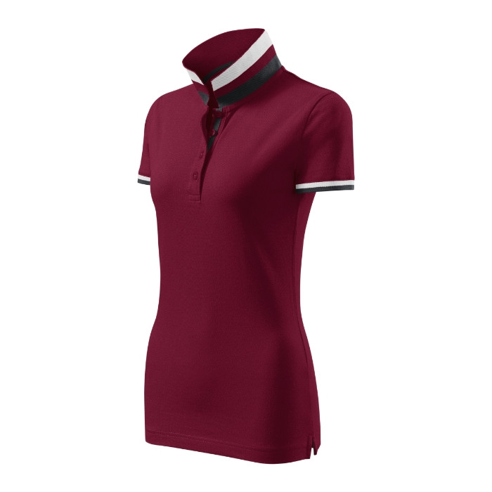 Polo femme Collar Up 257 - garnet