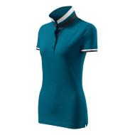 Polo femme Collar Up 257 - bleu pétrole