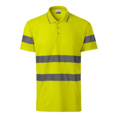 Polo unisex HV Runway 2V9 - jaune fluorescent