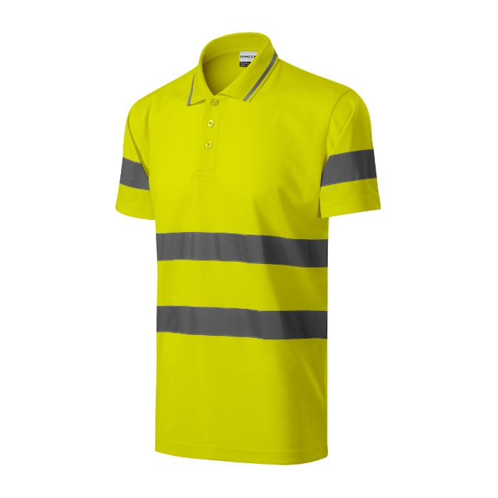 Polo unisex HV Runway 2V9 - jaune fluorescent