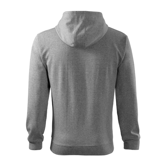 Sweatshirt homme Trendy Zipper 410 - gris chiné foncé