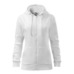 Sweatshirt femme Trendy Zipper 411 - blanc