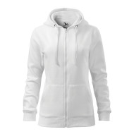 Sweatshirt femme Trendy Zipper 411 - blanc
