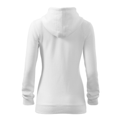 Sweatshirt femme Trendy Zipper 411 - blanc