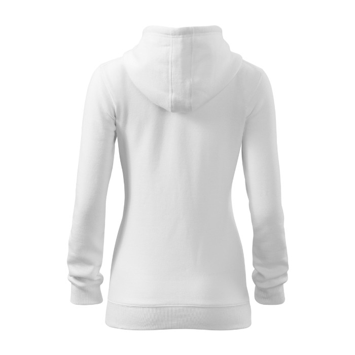 Sweatshirt femme Trendy Zipper 411 - blanc