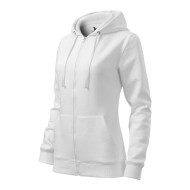 Sweatshirt femme Trendy Zipper 411 - blanc