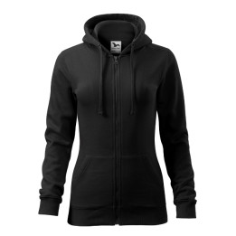 Sweatshirt femme Trendy Zipper 411 - noir