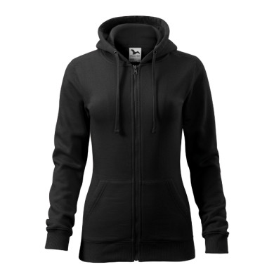 Sweatshirt femme Trendy Zipper 411 - noir