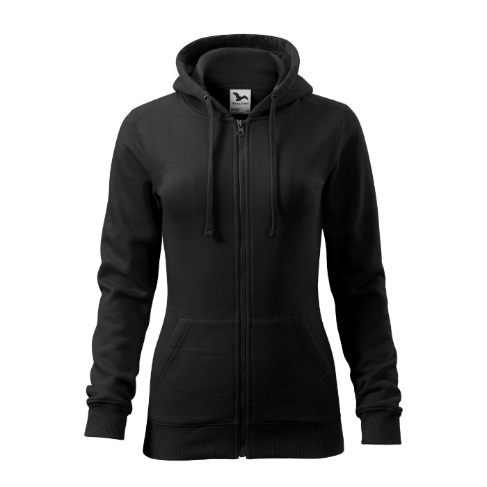 Sweatshirt femme Trendy Zipper 411 - noir