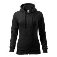 Sweatshirt femme Trendy Zipper 411 - noir