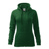 Sweatshirt femme Trendy Zipper 411 - vert bouteille