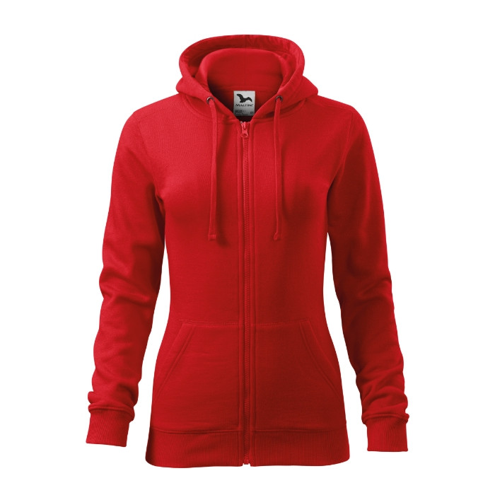 Sweatshirt femme Trendy Zipper 411 - rouge