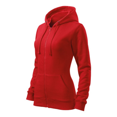 Sweatshirt femme Trendy Zipper 411 - rouge
