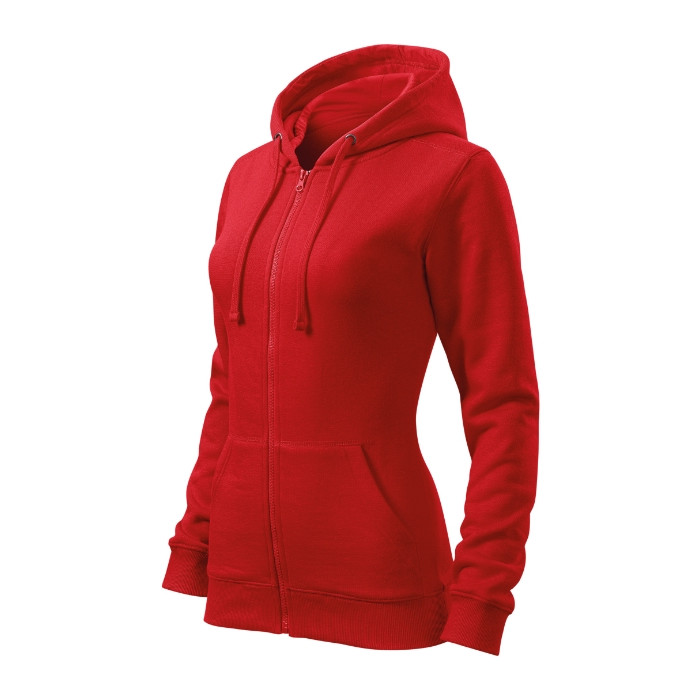 Sweatshirt femme Trendy Zipper 411 - rouge