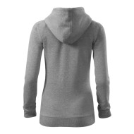 Sweatshirt femme Trendy Zipper 411 - gris chiné foncé