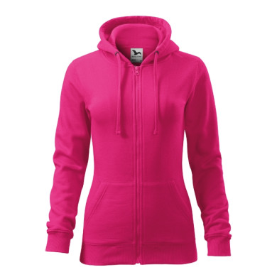 Sweatshirt femme Trendy Zipper 411 - magenta