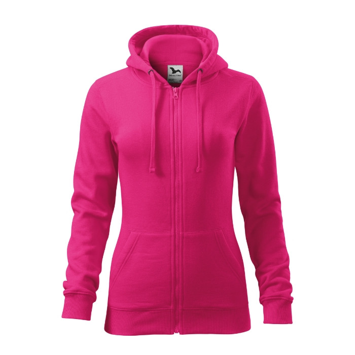 Sweatshirt femme Trendy Zipper 411 - magenta
