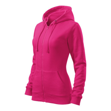 Sweatshirt femme Trendy Zipper 411 - magenta