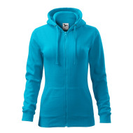 Sweatshirt femme Trendy Zipper 411 - turquoise