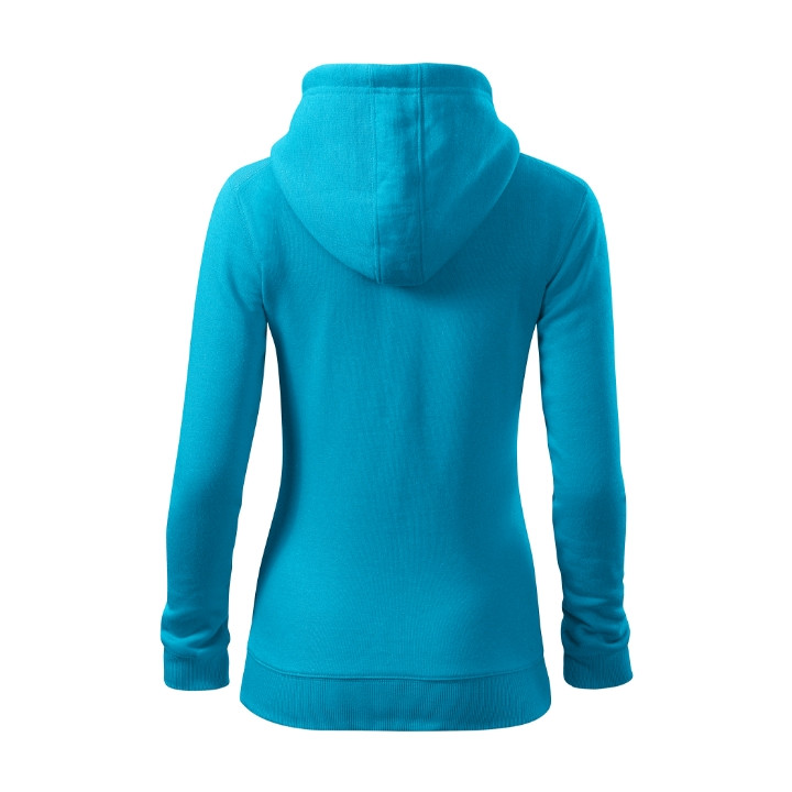 Sweatshirt femme Trendy Zipper 411 - turquoise