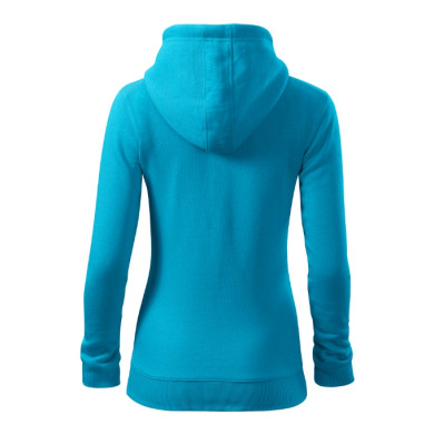 Sweatshirt femme Trendy Zipper 411 - turquoise