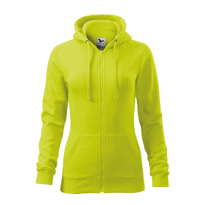 Sweatshirt femme Trendy Zipper 411 - lime