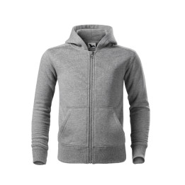 Sweatshirt enfant Trendy Zipper 412 - gris chiné foncé