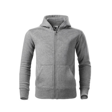 Sweatshirt enfant Trendy Zipper 412 - gris chiné foncé