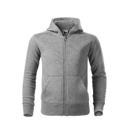 Sweatshirt enfant Trendy Zipper 412 - gris chiné foncé