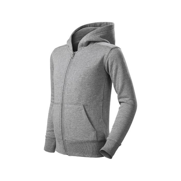 Sweatshirt enfant Trendy Zipper 412 - gris chiné foncé
