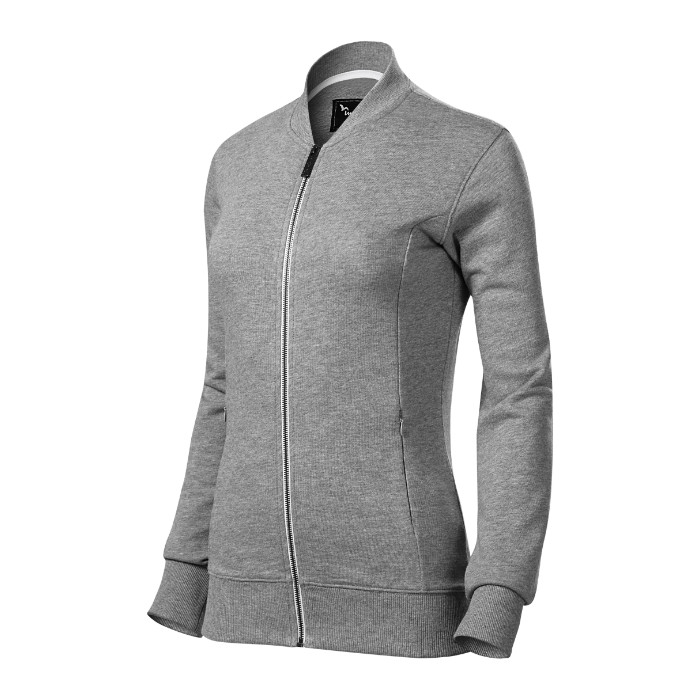 Sweatshirt femme Bomber 454 - gris chiné foncé
