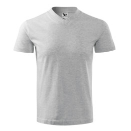 Tee-shirt unisex V-neck 102 - gris chiné clair