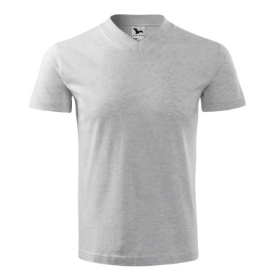 Tee-shirt unisex V-neck 102 - gris chiné clair