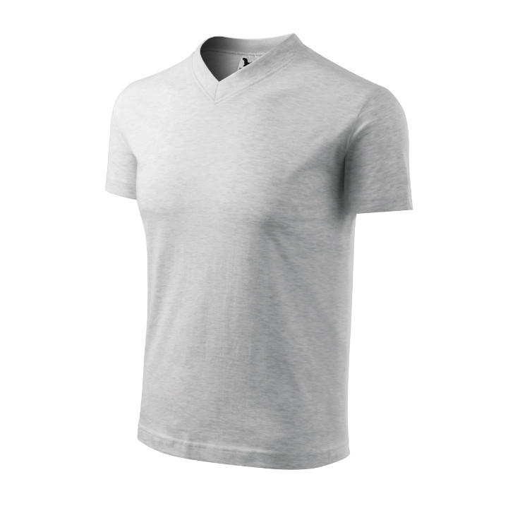 Tee-shirt unisex V-neck 102 - gris chiné clair