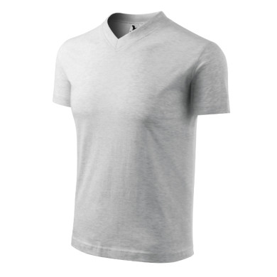 Tee-shirt unisex V-neck 102 - gris chiné clair