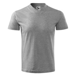 Tee-shirt unisex V-neck 102 - gris chiné foncé