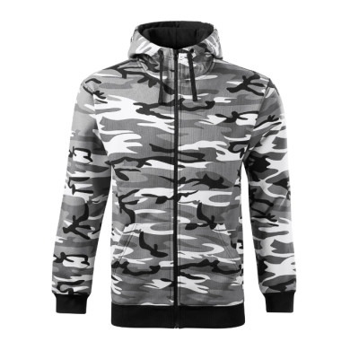 Sweatshirt homme Camo Zipper C19 - camouflage gray