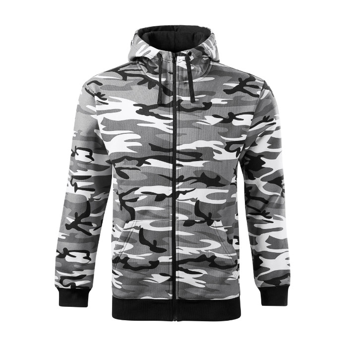 Sweatshirt homme Camo Zipper C19 - camouflage gray